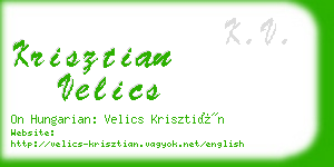 krisztian velics business card